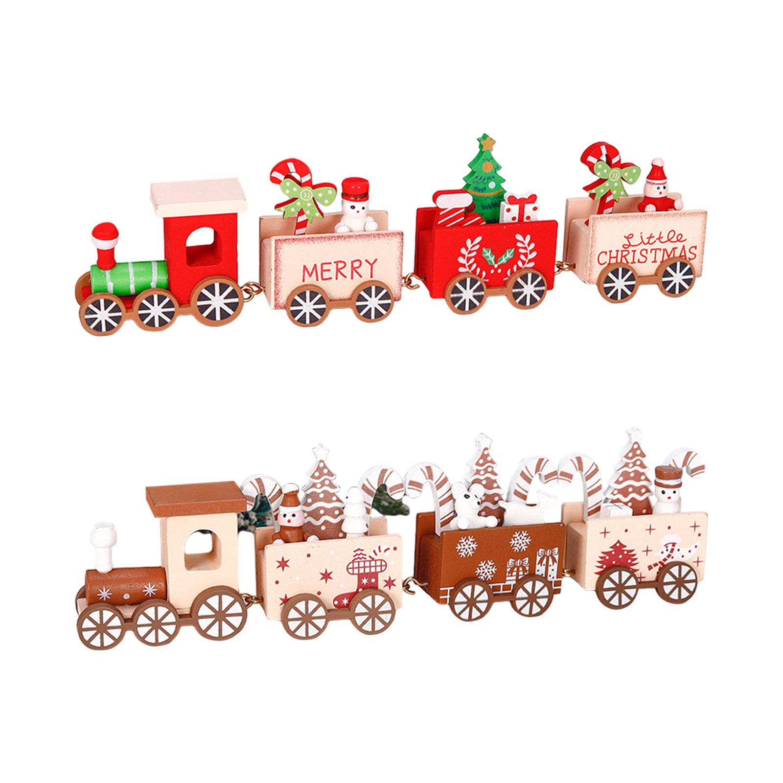 Top Kids Xmas Toys - Train en bois, ornement de noël,