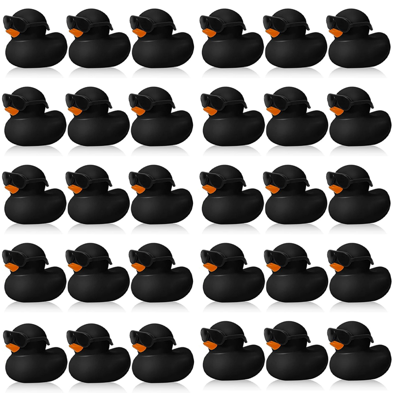 Rubber Duck Bath - Canards en caoutchouc noir avec lunettes