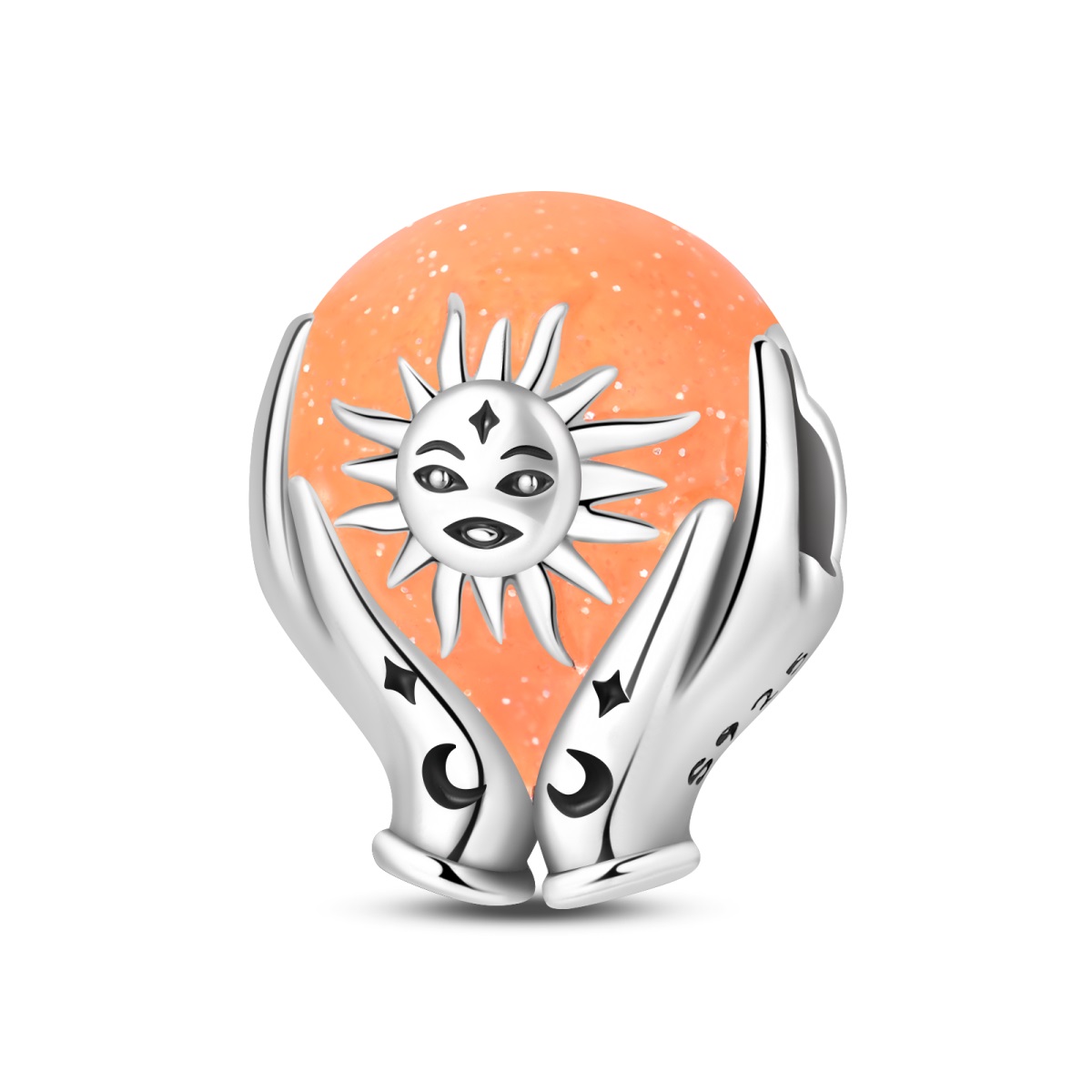 Glow In Dark Stars - Perle en argent sterling 925 phosphorescente,