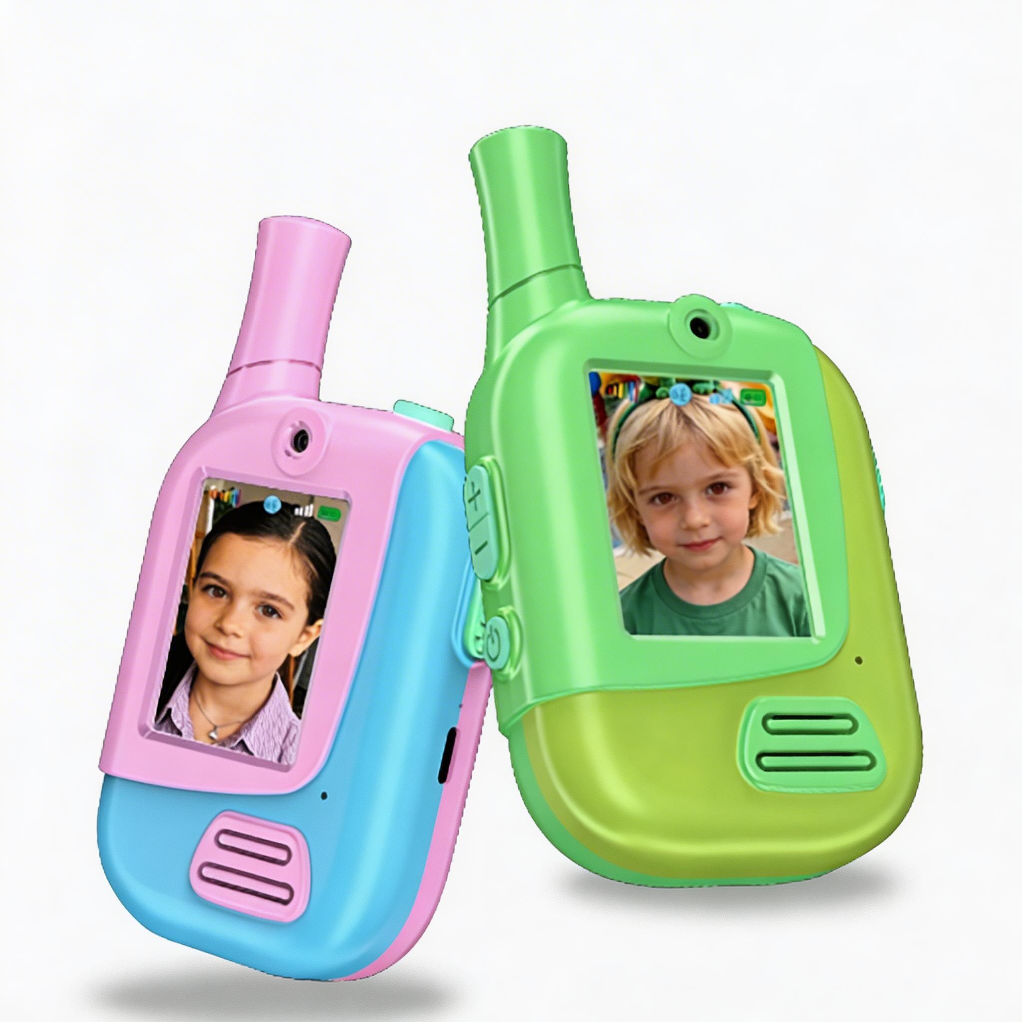 Toys For Kids Video - Lot de 2 talkies-walkies vidéo rechargeables