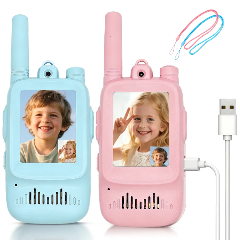 Toys For Kids Video - 2 talkies-walkies vidéo pour enfants, rechargeables,