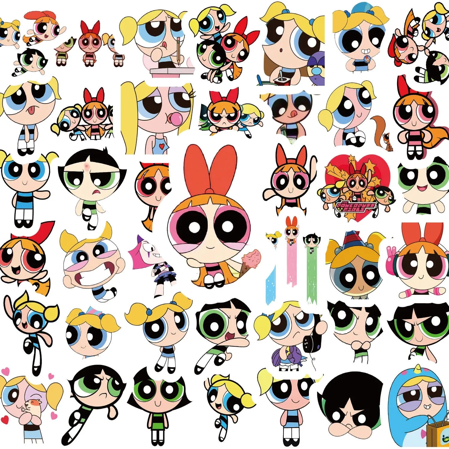 100 autocollants Powerpuff Gir - Kids Toys Bag avis et prix