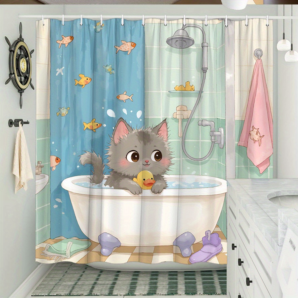 Rideau de douche en tissu poly - Rubber Duck Bath avis et prix