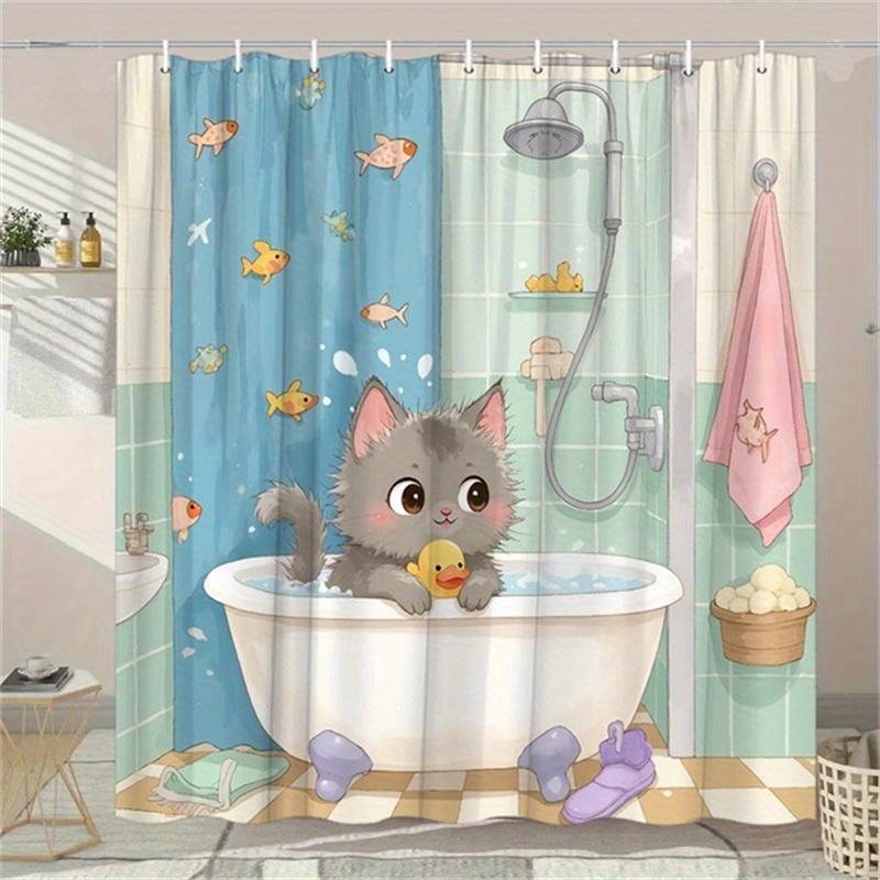 Rideau de douche en tissu poly - Rubber Duck Bath avis et prix