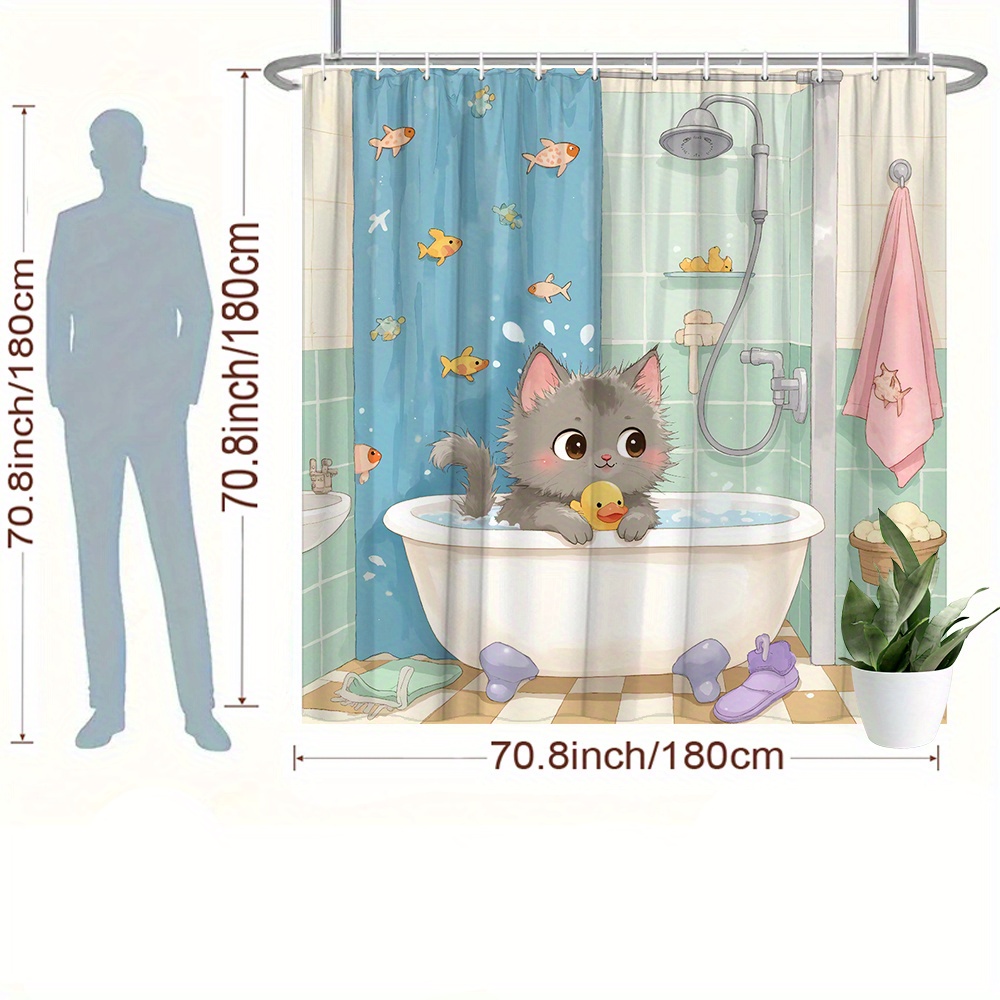 Rideau de douche en tissu poly - Rubber Duck Bath avis et prix