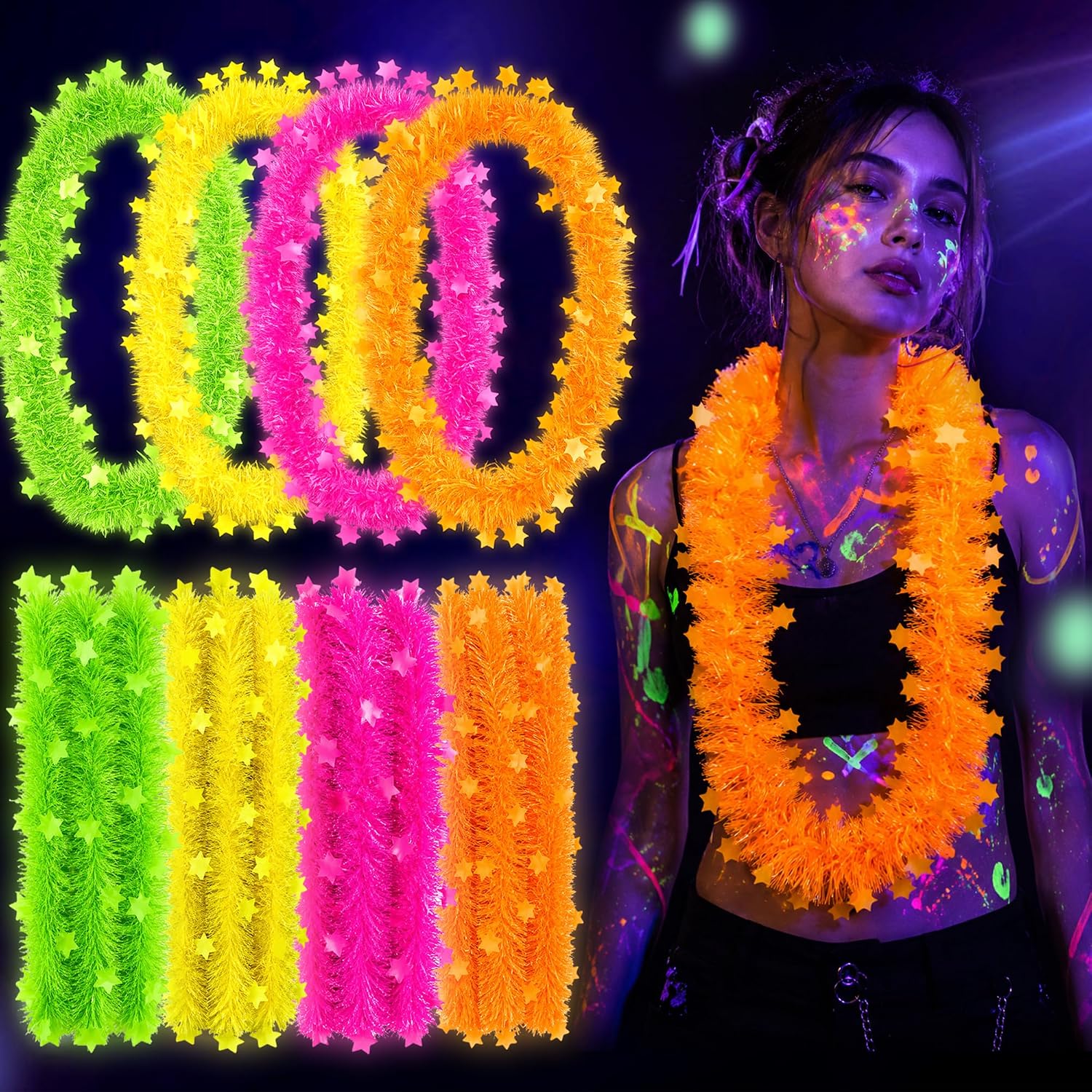 Collier Hawaïen 5 étoiles avec - Glow In Dark Stars avis et prix